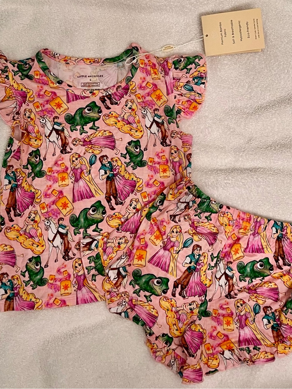 Little Snuggles Rapunzel Bamboo Pajama Set NWT 3T
